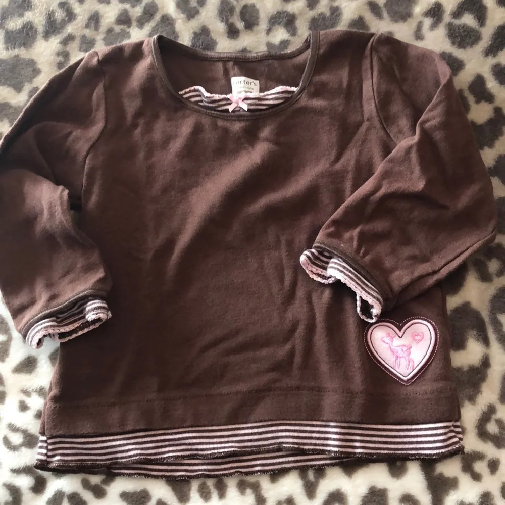 Children’s Place Ruffle Flare Jeans & Carter’s Tops 18 months